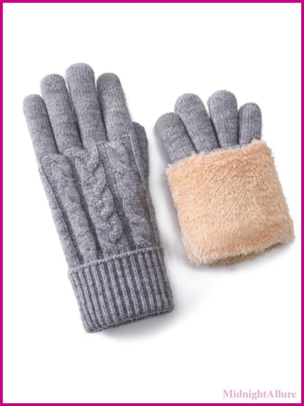Fleece Lined Winter Thermal Gloves Touchscreen Women One Size